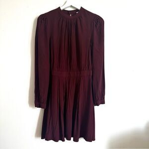 & Other Stories Long Sleeve Burgundy Dress Size 4